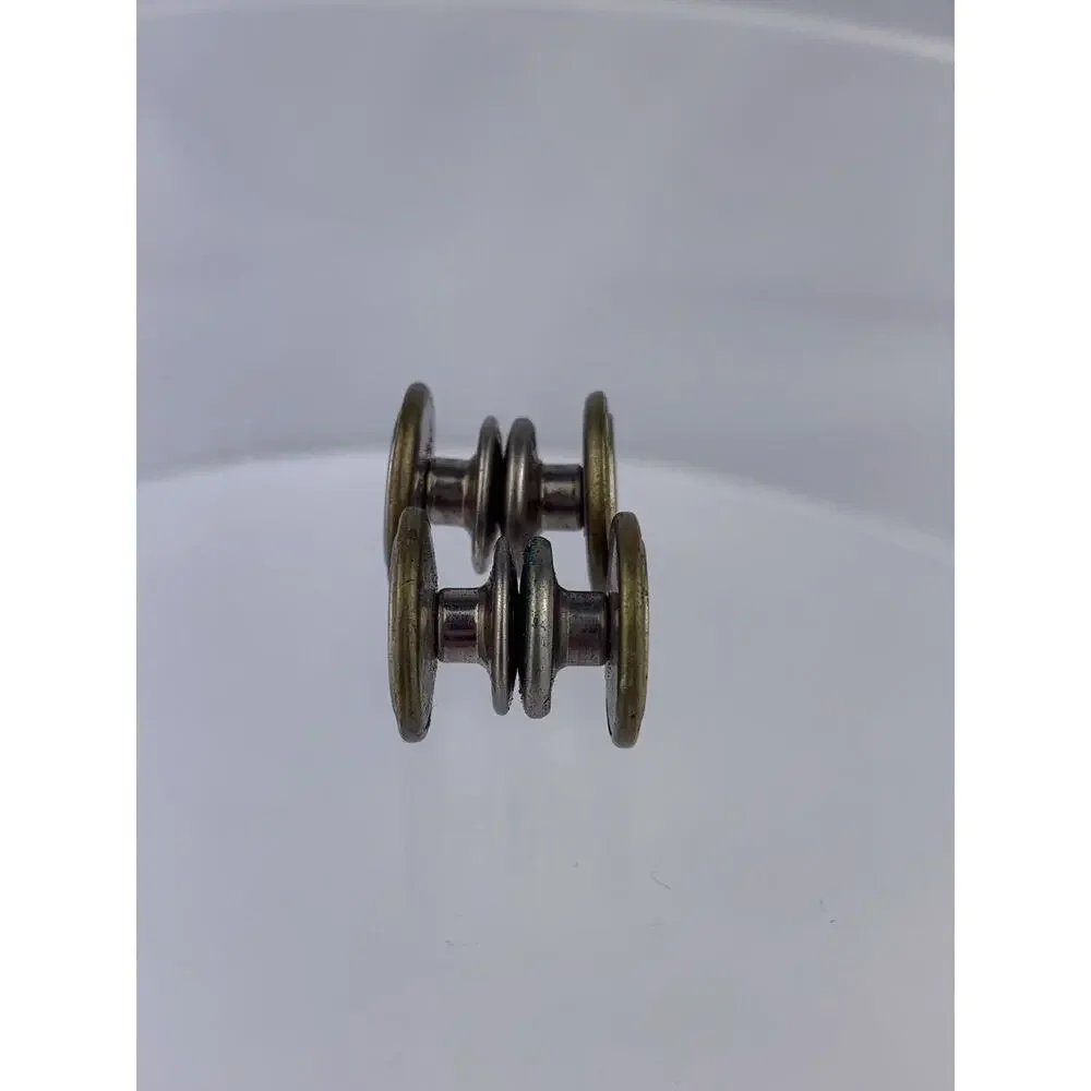 Art Deco Wavy Silver Gold Tone Cufflinks Repousse Snap Link Vintage